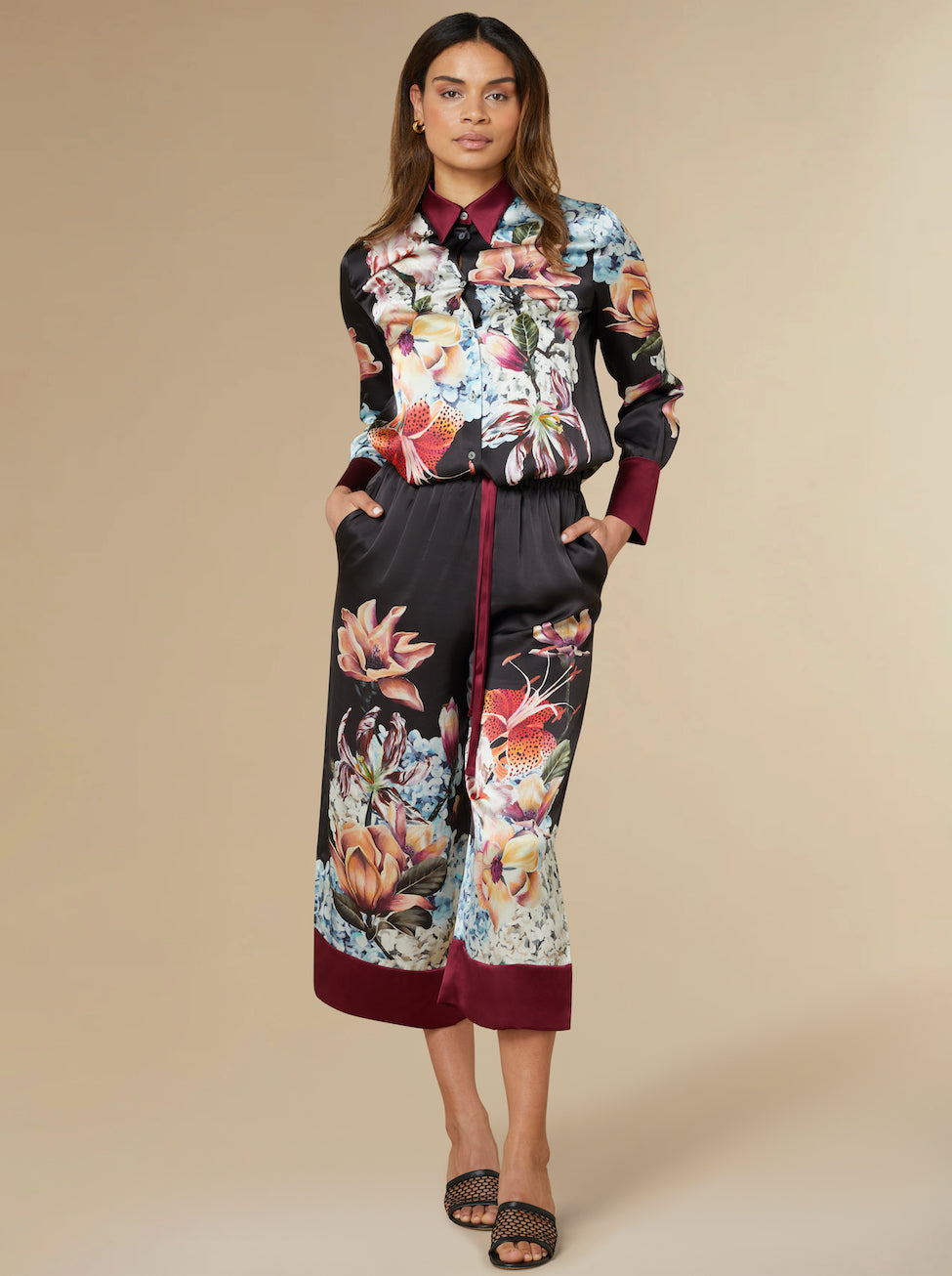 Kelsi Silk Trousers Black