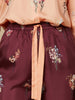 Kelsi Silk Trousers Burgundy