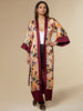 Stella Silk Kimono Robe Coral