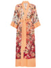 Stella Silk Kimono Robe Peach