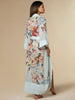 Stella Silk Kimono Robe Sky