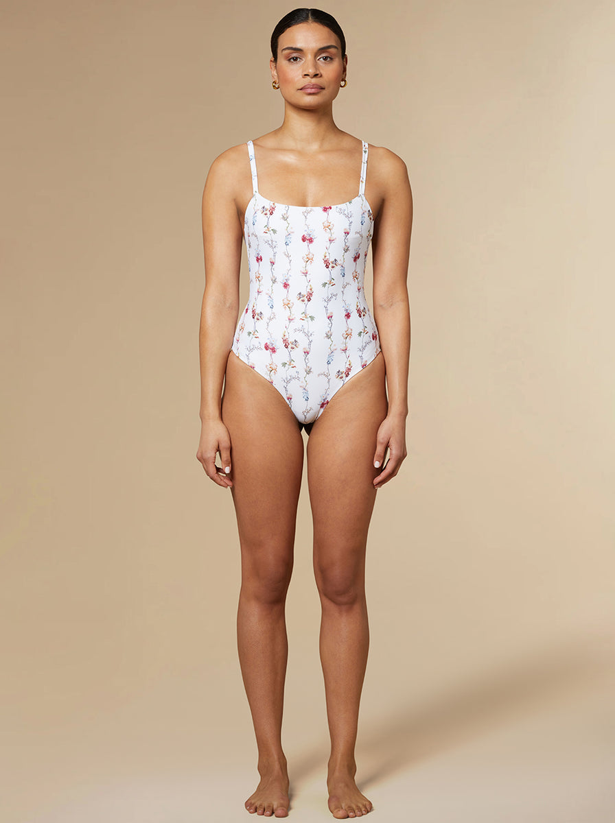 + NET SUSTAIN Sándalo embroidered recycled halterneck swimsuit