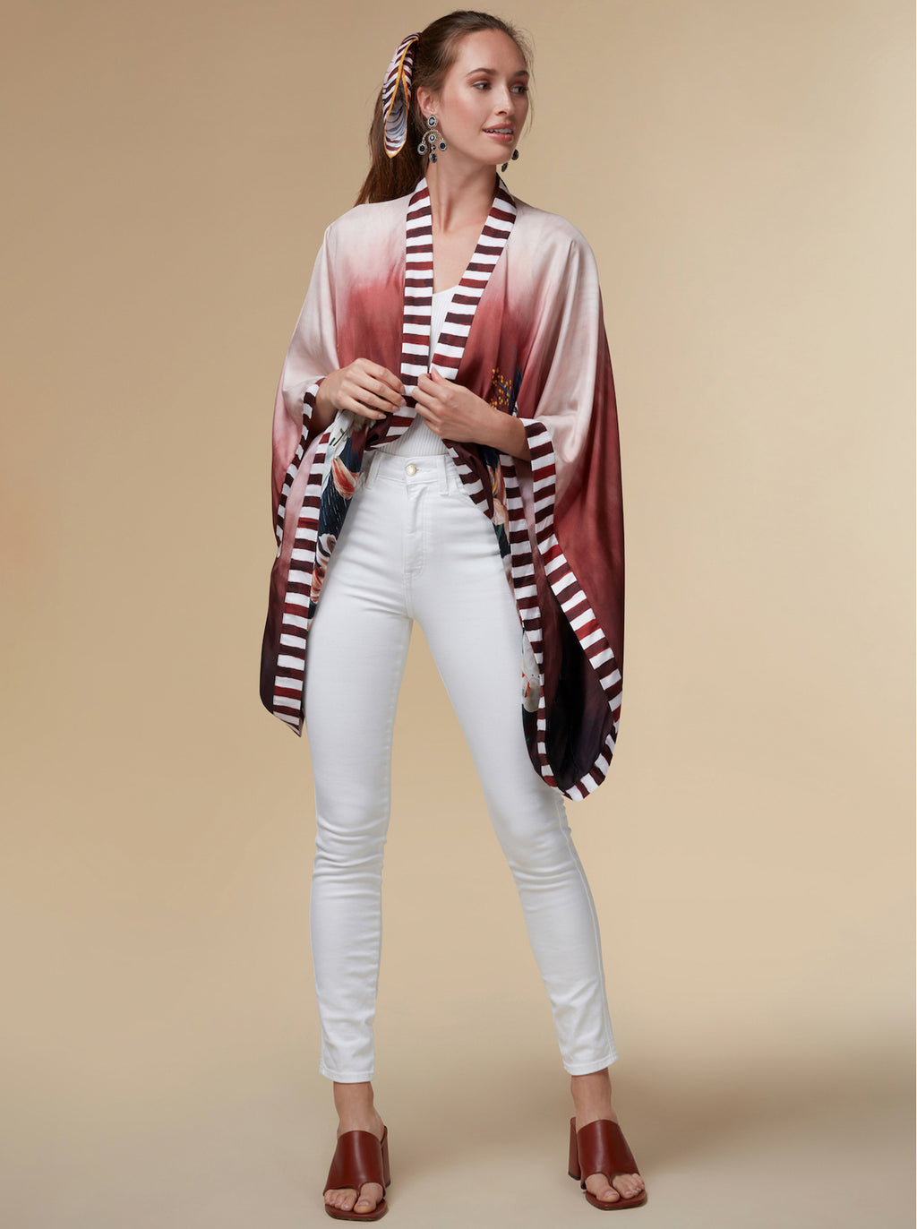 Olivia Silk Kimono Top