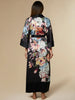 Stella Silk Kimono Robe Black