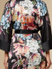 Stella Silk Kimono Robe Black